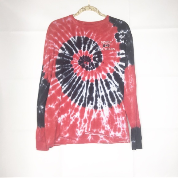 Simply Southern Tops - Simply Southern tie dye long sleeve Jeep Large